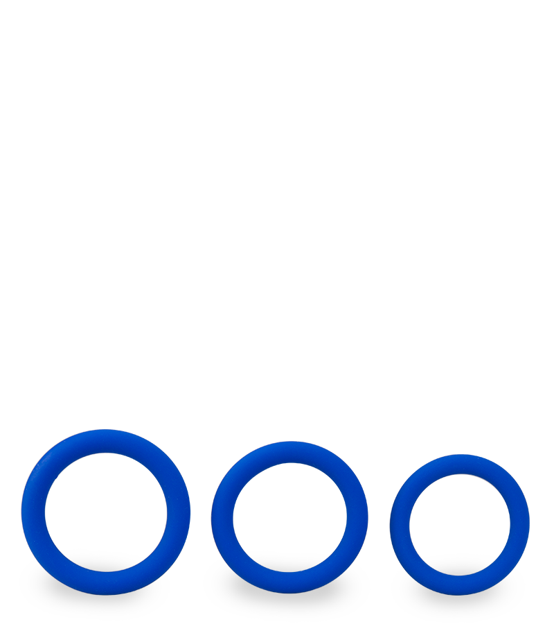 Raven set of three medical-grade silicone cock rings