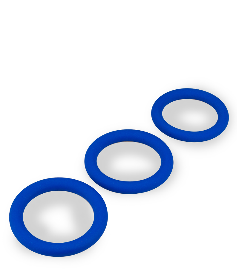 Raven set of three medical-grade silicone cock rings