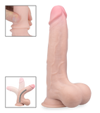 Real Skin bendable suction cup dildo 8.75 inches