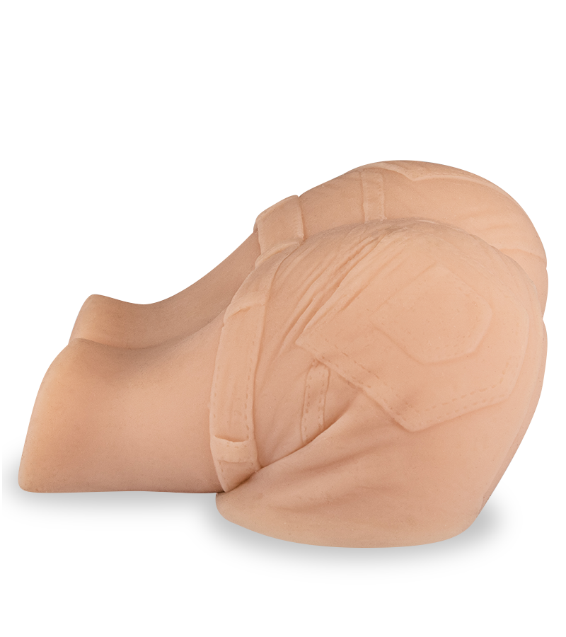 Realistic ass with tight jean shorts