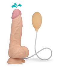 Load image into Gallery viewer, Realistic curved ejaculating suction cup dildo