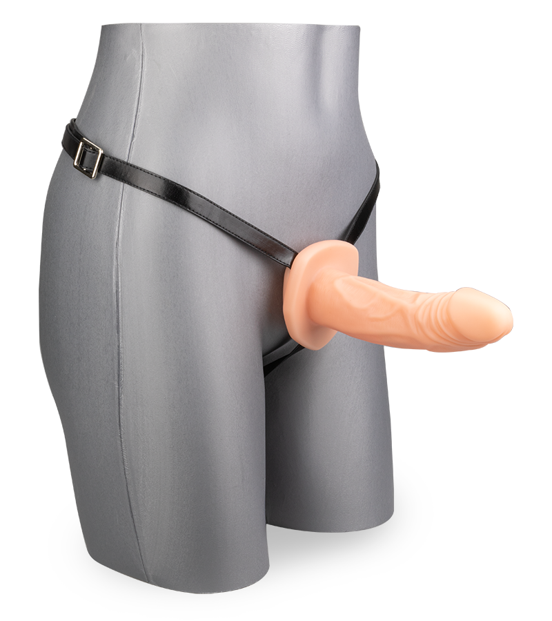 Realistic hollow strap on dildo