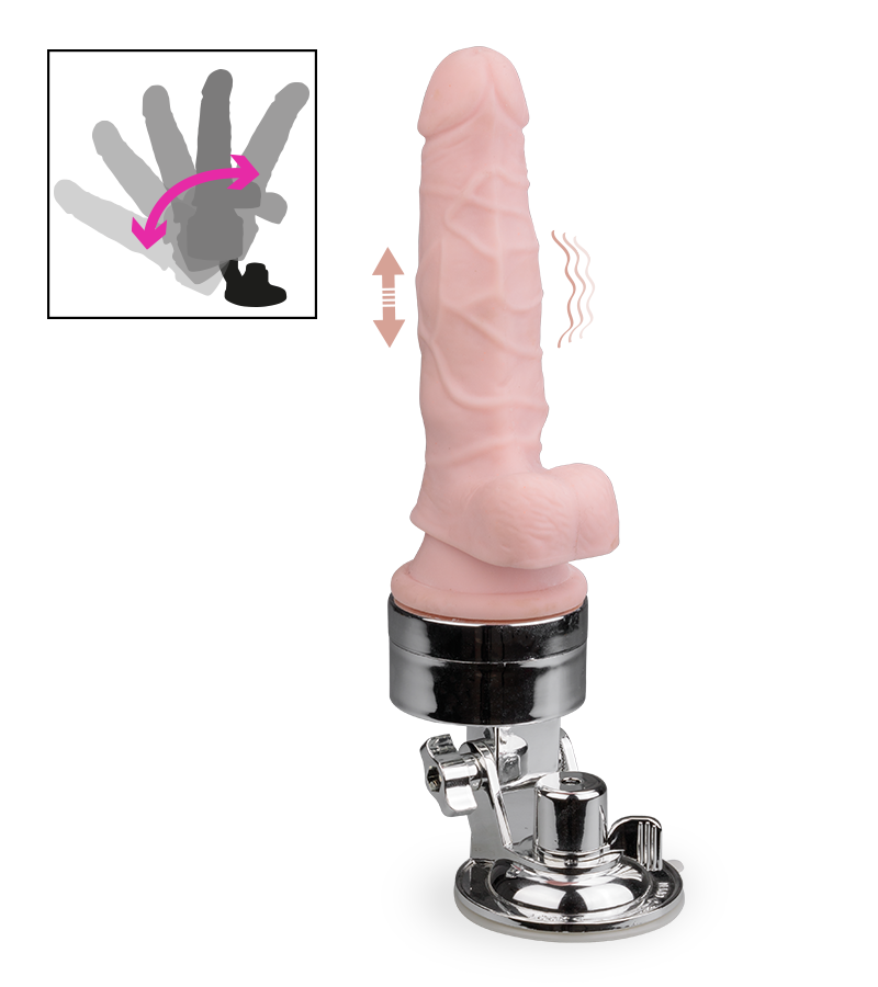Realistic powerful suction-cup super dildo