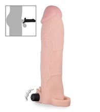 Load image into Gallery viewer, Realistic silicone XXL-sized vibrating penis extension