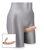 Rechargeable vibrating strap on dildo