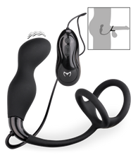 Load image into Gallery viewer, Remember small prostate massager with double cock ring