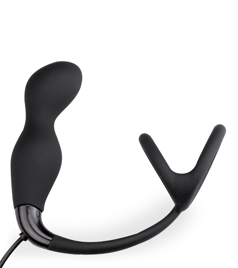 Remember small prostate massager with double cock ring