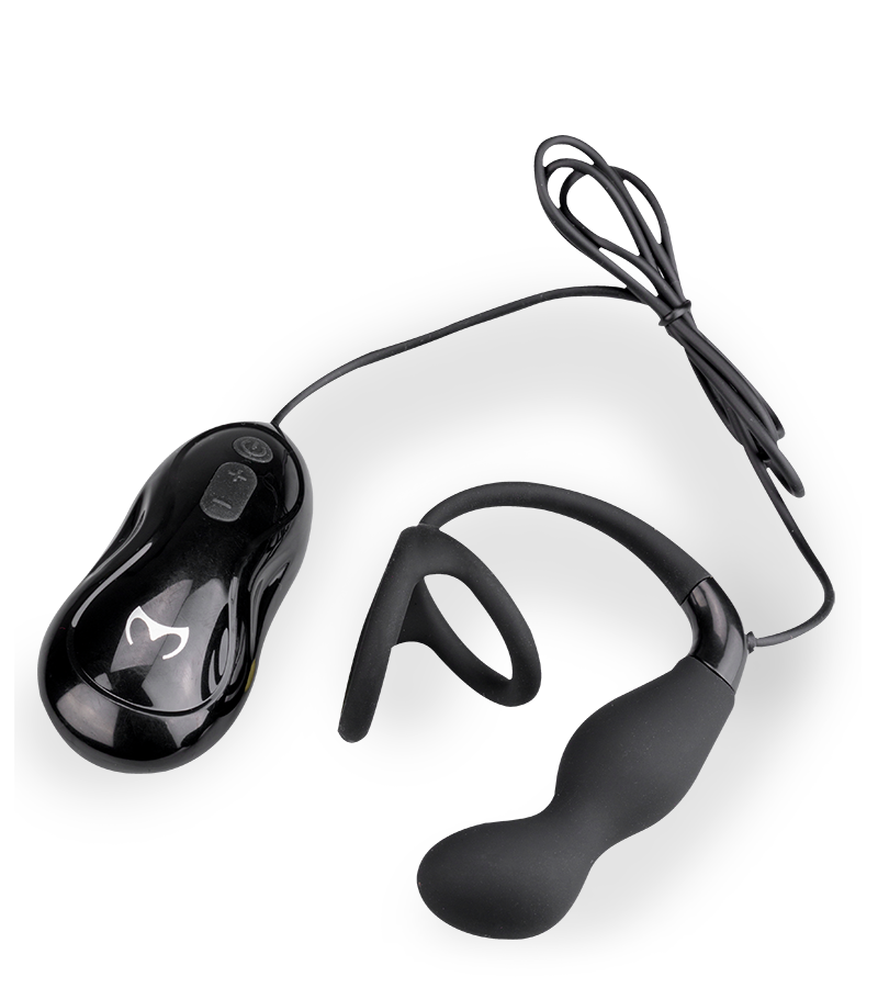 Remember small prostate massager with double cock ring