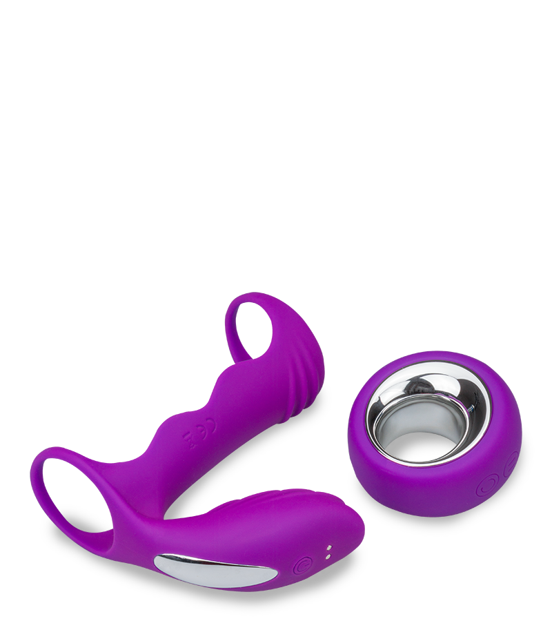 Remote control couple&#039;s vibrator with cock ring 12 modes