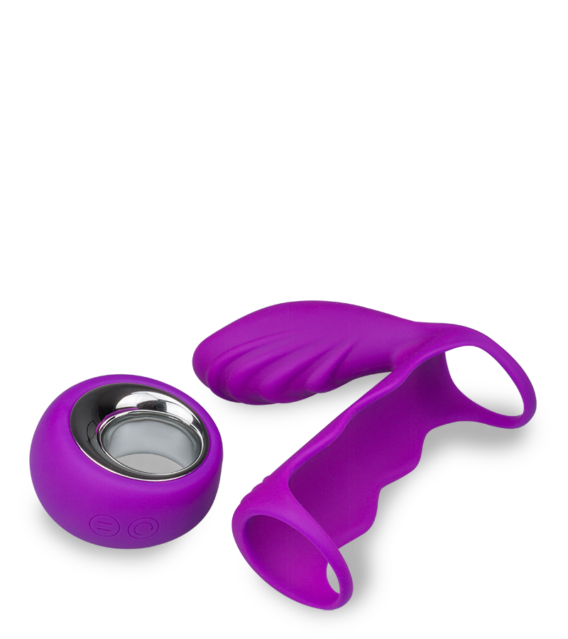 Remote control couple&#039;s vibrator with cock ring 12 modes