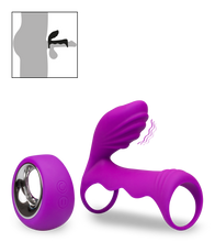 Load image into Gallery viewer, Remote control couple&#039;s vibrator with cock ring 12 modes