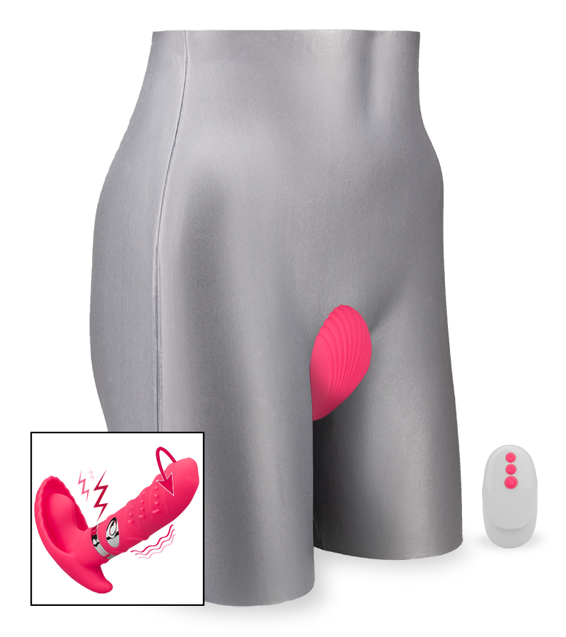 Remote control electrostimulation and rotating vibrating knickers