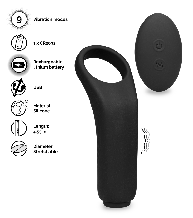 Remote control vibrating cock ring 9 modes