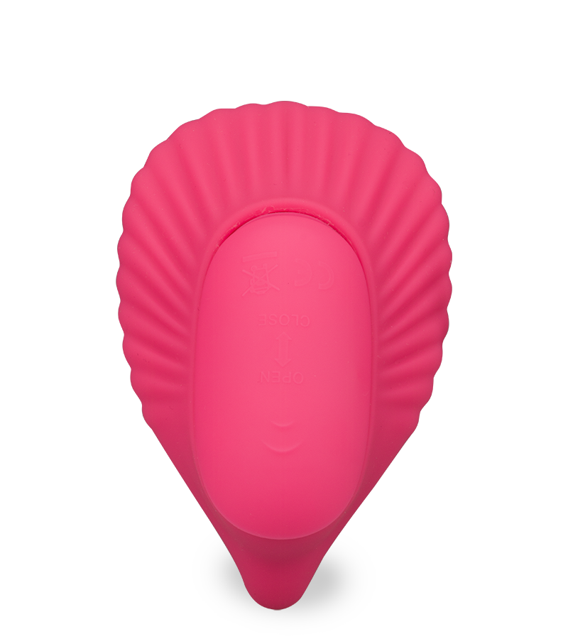 Remote control vibrating shell wearable dildo