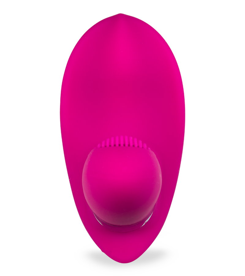 Remote control warming and vibrating wearable dildo