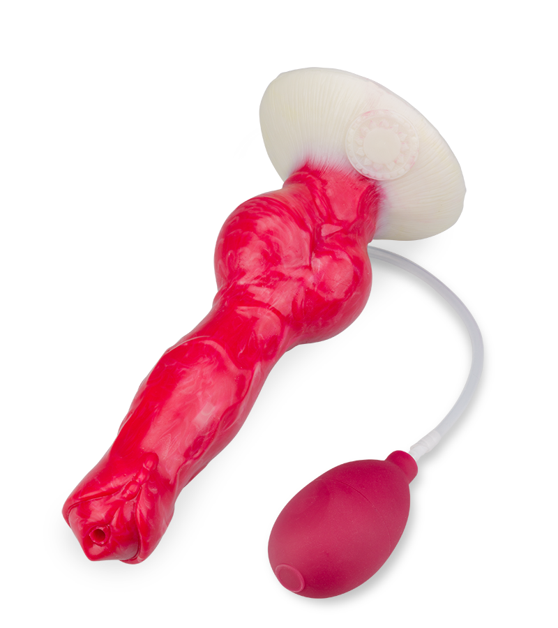 Rexxie suction-cup ejaculating dog dildo