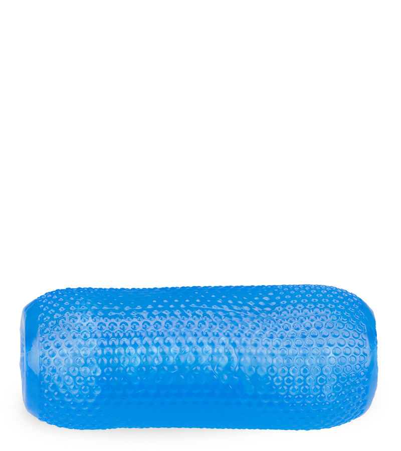 Ribbed double-entry manual masturbator