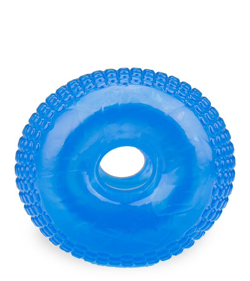 Ribbed double-entry manual masturbator