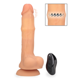 Riccardo vibrating and massaging silicone dildo