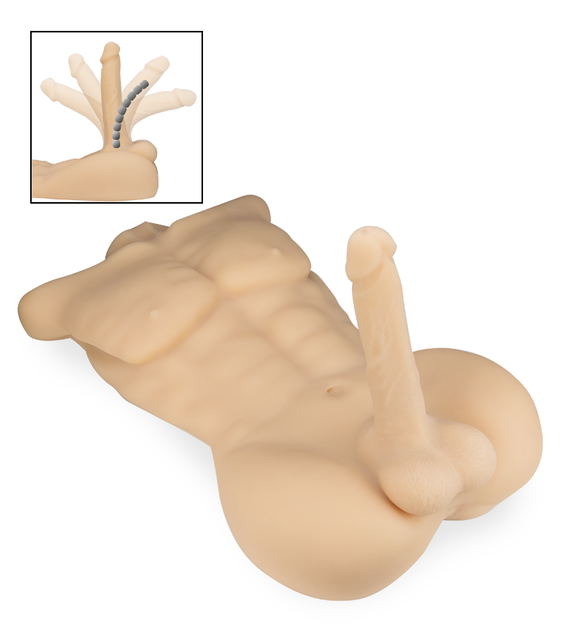 Rick muscular male torso with penis and anus