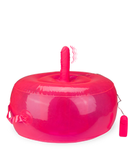 Load image into Gallery viewer, Ride Me round inflatable pillow with vibrating dildo