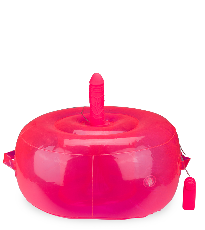 Ride Me round inflatable pillow with vibrating dildo