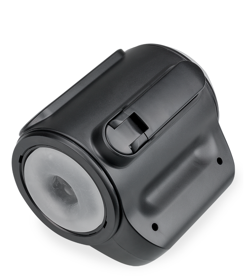 Road thrusting and vibrating masturbator with handles