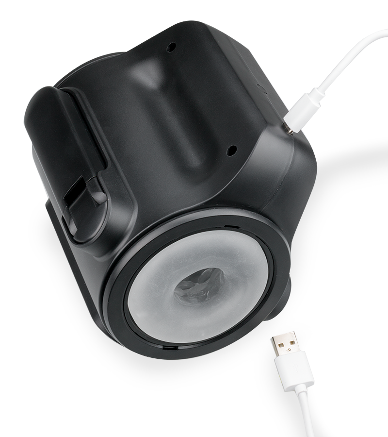 Road thrusting and vibrating masturbator with handles