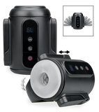 Road thrusting and vibrating masturbator with handles