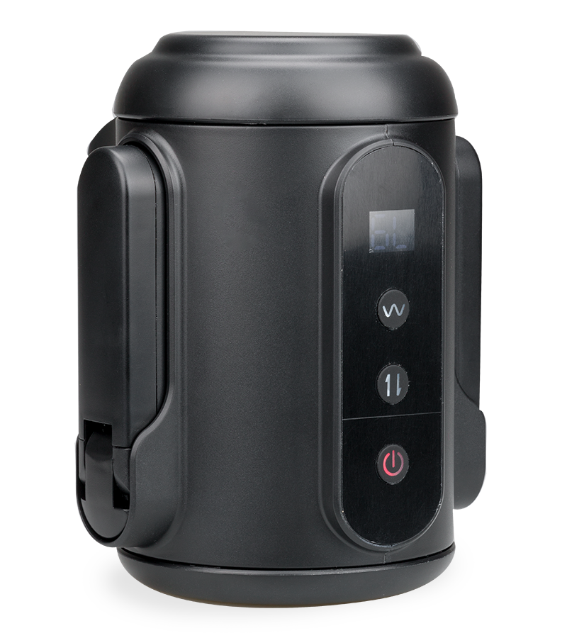 Road thrusting and vibrating masturbator with handles