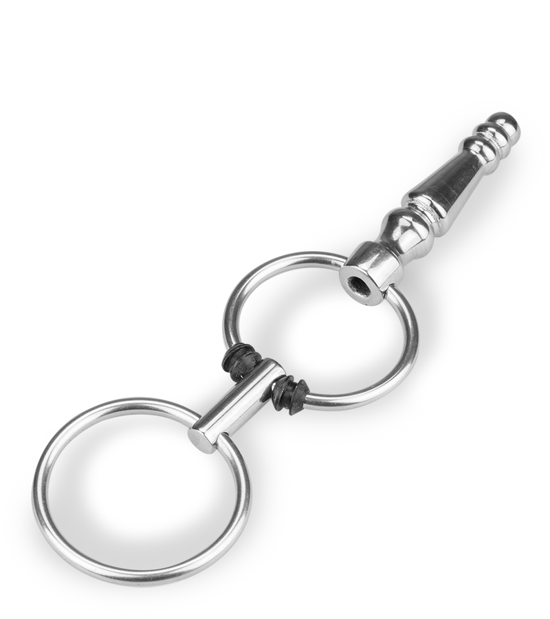 Rocket pierced penis plug with rings