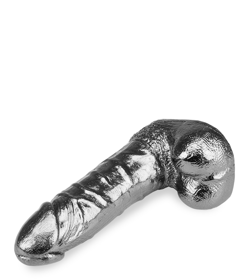 Rocky realistic metal dildo