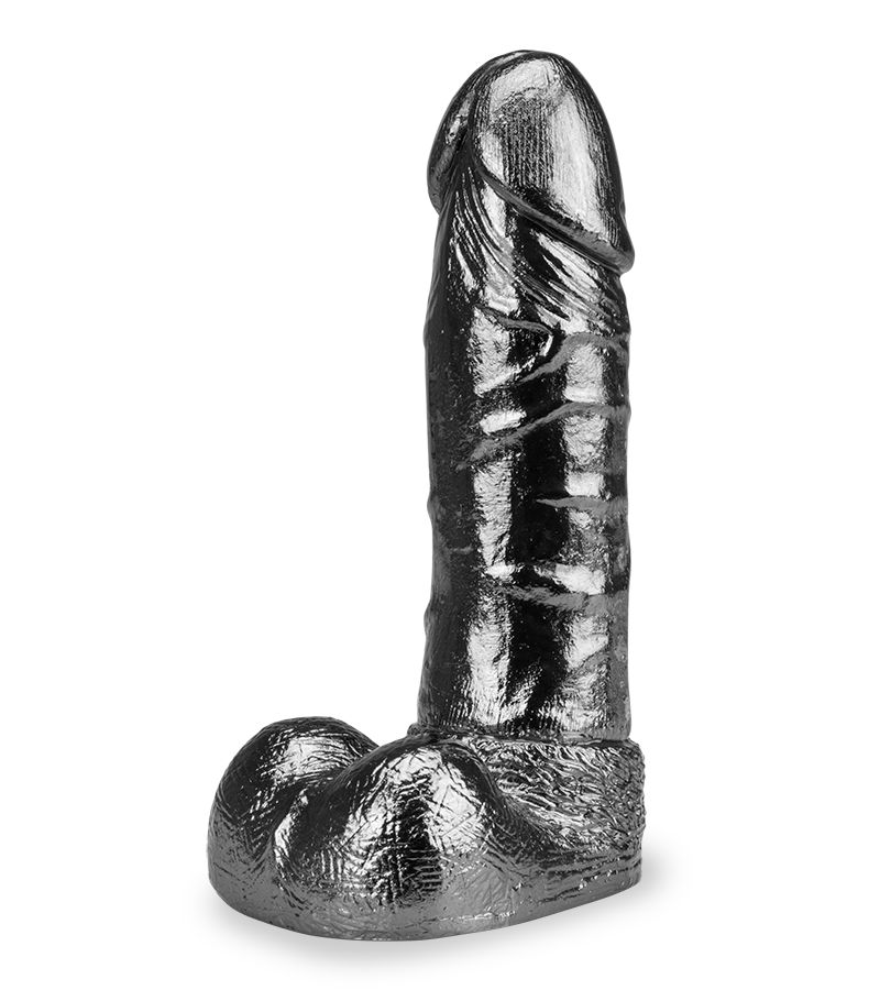 Rocky realistic metal dildo