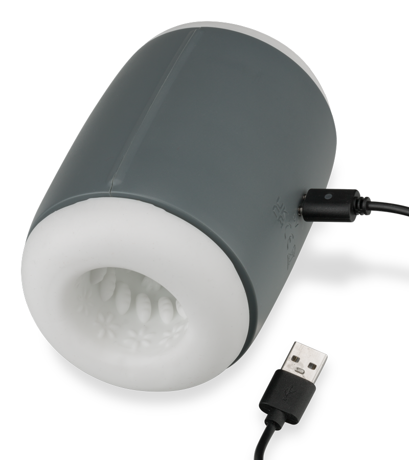 Ronaldo vibrating male masturbator with heated case