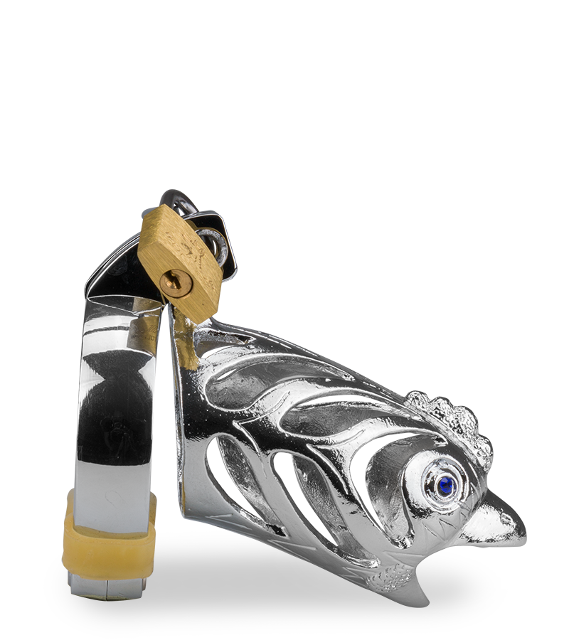 Rooster Chinese zodiac penis chastity cage