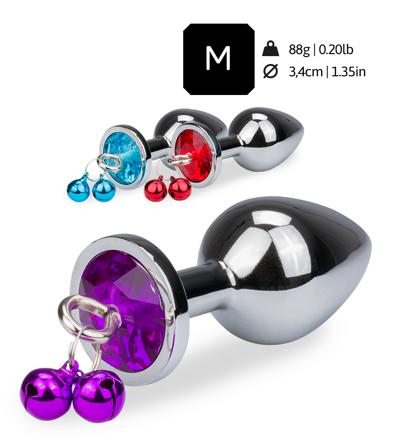 Rosebud bell jewel butt plug