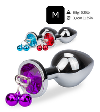 Load image into Gallery viewer, Rosebud bell jewel butt plug