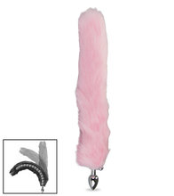 Load image into Gallery viewer, Rosebud cat tail anal plug and headband