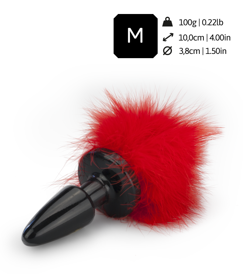 Rosebud fluffy white pompom butt plug