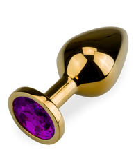 Load image into Gallery viewer, Rosebud gold butt plug size M 88g -  6 colours