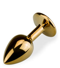 Load image into Gallery viewer, Rosebud gold butt plug size S 50 g