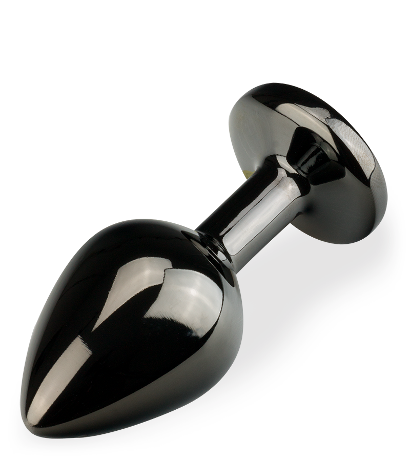 Rosebud gunmetal butt plug size M 88g - 6 colours