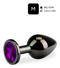Load image into Gallery viewer, Rosebud gunmetal butt plug size M 88g - 6 colours