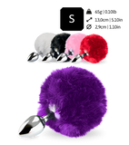 Rosebud rabbit tail anal plug