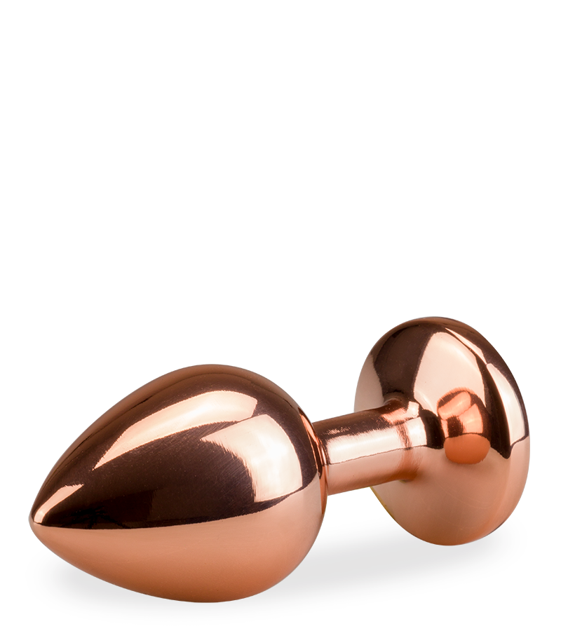 Rosebud rose gold butt plug size M 88g - 6 colours