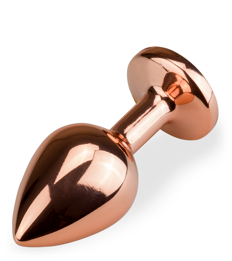 Rosebud rose gold butt plug size M 88g - 6 colours