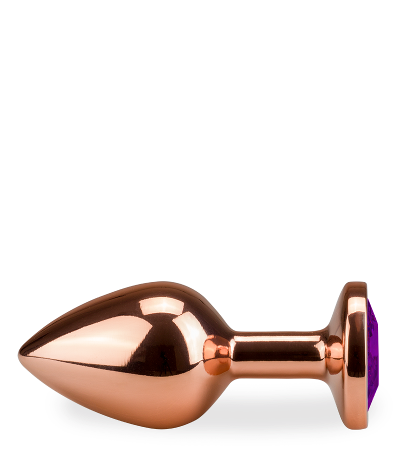 Rosebud rose gold butt plug size M 88g - 6 colours