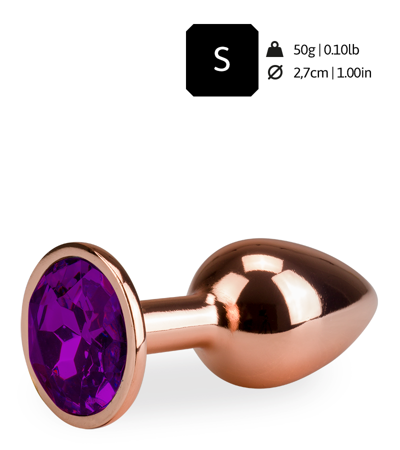 Rosebud rose gold butt plug size S 50g