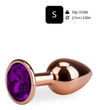 Load image into Gallery viewer, Rosebud rose gold butt plug size S 50g