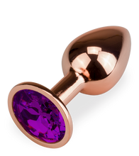 Load image into Gallery viewer, Rosebud rose gold butt plug size S 50g